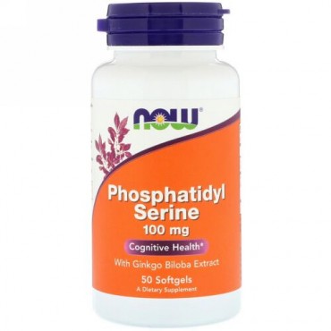 Now Foods, ホスファチジルセリン、100 mg、50ソフトジェル (Discontinued Item)