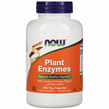 Now Foods, 植物酵素、植物性カプセル、240粒