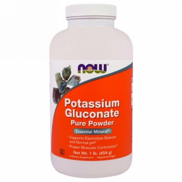Now Foods, Potassium Gluconate Pure Powder、1ポンド（454 g）