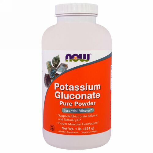 Now Foods, Potassium Gluconate Pure Powder、1ポンド（454 g）