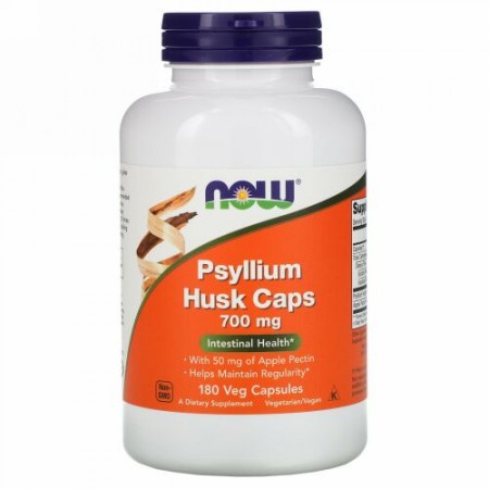 Now Foods, オオバコ種子外皮カプセル、700mg、ベジカプセル180粒