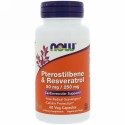 Now Foods, プテロスチルベン & レスベラトロール、50 mg / 250 mg、60ベジカプセル (Discontinued Item)