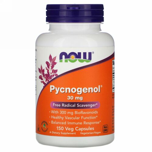 Now Foods, Pycnogenol（ピクノジェノール）、30mg、ベジカプセル150粒