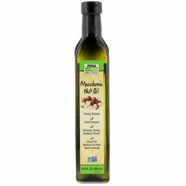 Now Foods, リアルフード、マカダミアナッツオイル、16.9 fl oz (500 ml) (Discontinued Item)