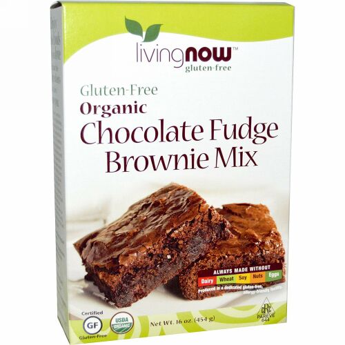 Now Foods, オーガニック, チョコレートファッジ ブラウニーミックス, グルテンフリー, 16オンス (454 g) (Discontinued Item)