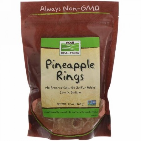 Now Foods, Pineapple Rings, 12 oz (340 g) (Discontinued Item)