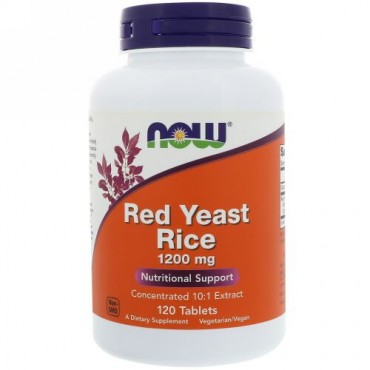 Now Foods, 紅麹, 1200 mg, 120 錠