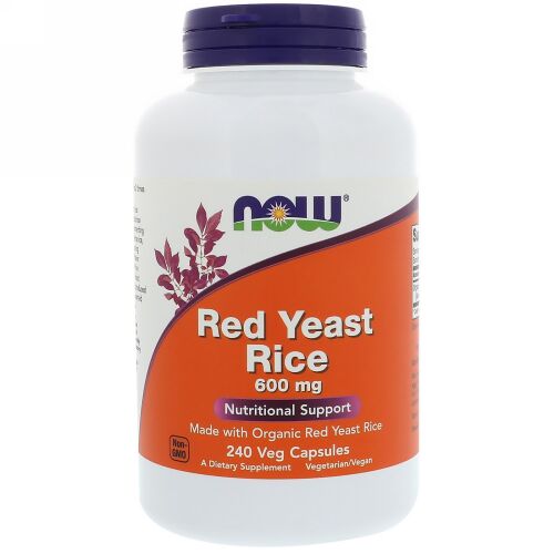 Now Foods, 紅色酵母米、600mg、240植物性カプセル