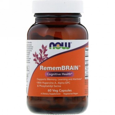 Now Foods, RememBrain, 60 Veg Capsules (Discontinued Item)