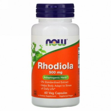 Now Foods, イワベンケイ属（Rhodiola）、500 mg、植物性カプセル 60粒