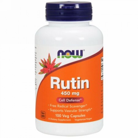 Now Foods, ルチン、450mg、ベジカプセル100粒