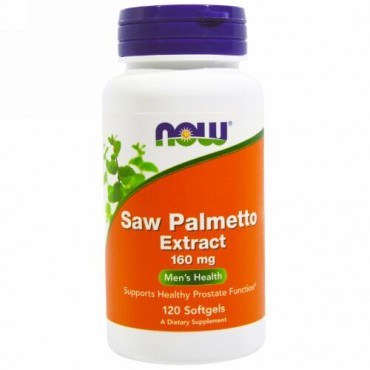 Now Foods, Saw Palmetto Extract、160 mg、120ソフトジェル