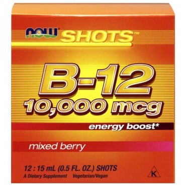 Now Foods, ショッツ, B-12, ミックスベリー, 12 ショット, 各 0.5 液量オンス(15 ml)