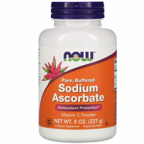 Now Foods, アスコルビン酸ナトリウム粉末、227g（8オンス）