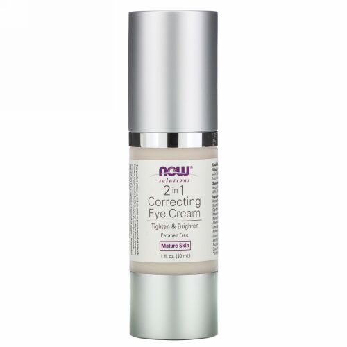 Now Foods, ソリューション, 2 in 1 コレクティングアイクリーム, 1液量オンス(30 ml)