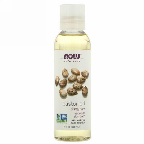 Now Foods, ソリューションズ、カスターオイル、4 液体 オンス（118 ml）