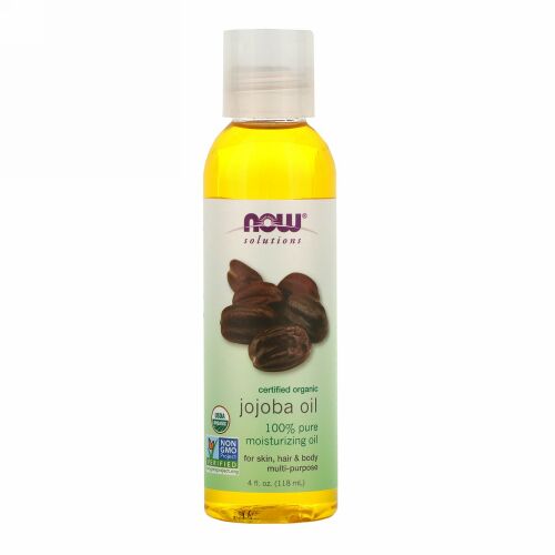 Now Foods, ソリューション、認定オーガニック、ホホバオイル、4液量オンス (118 ml)