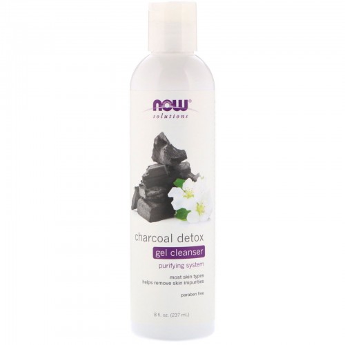 Now Foods, ソリューションズ、チャコールデトックスジェルクレンザー、8 fl oz (237 ml)