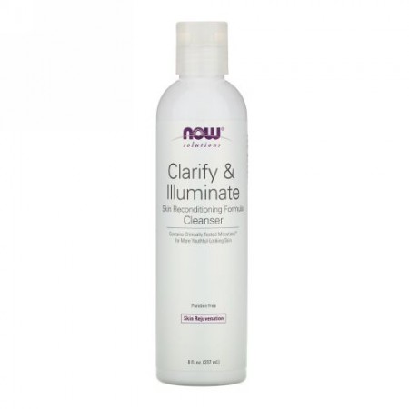 Now Foods, ソリューションズ、クラリファイ＆イルミネイト・クレンザー、8 液体オンス（237 ml）