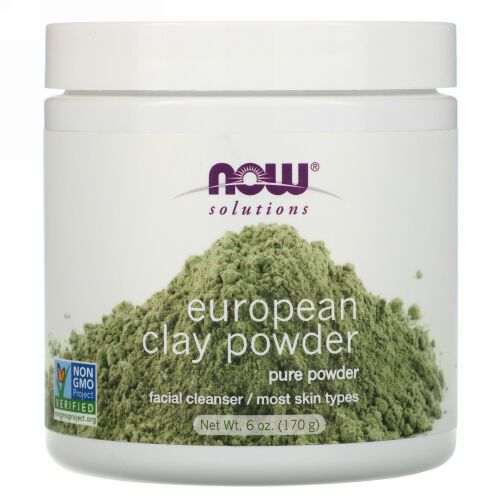 Now Foods, ソリューション、ヨーロピアンクレイパウダー、フェイシャルクレンザー、6オンス (170 g)