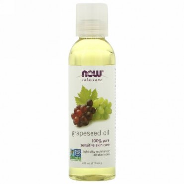 Now Foods, ソリューション,グレープシードオイル, 4液量オンス (118 ml)