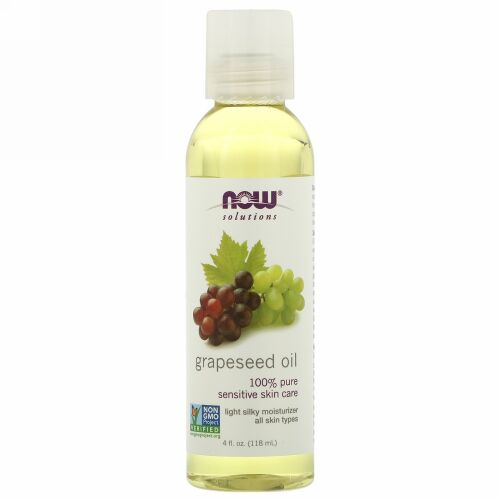 Now Foods, ソリューション,グレープシードオイル, 4液量オンス (118 ml)