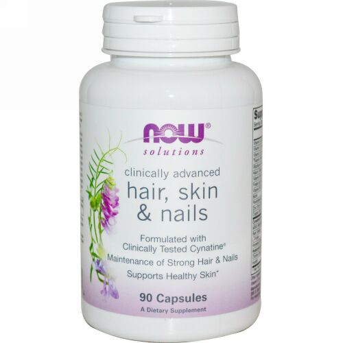 Now Foods, ソリューションズ, ヘア スキン & ネイル, 90 カプセル