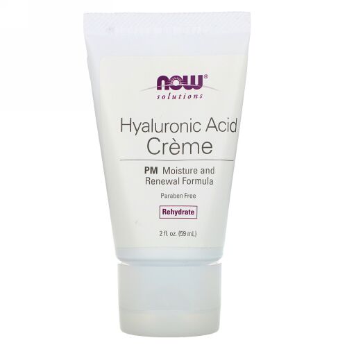 Now Foods, ソリューションズ, ヒアルロン酸 クリーム, PM モイスチャー リニュー フォーミュラ, 2 fl oz (59 ml)