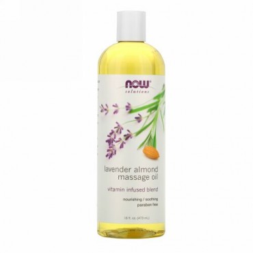 Now Foods, ソリューションズ, ラベンダー・アーモンド・マッサージオイル, 16 液量オンス(473 ml)