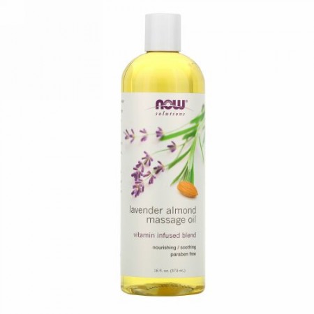 Now Foods, ソリューションズ, ラベンダー・アーモンド・マッサージオイル, 16 液量オンス(473 ml)