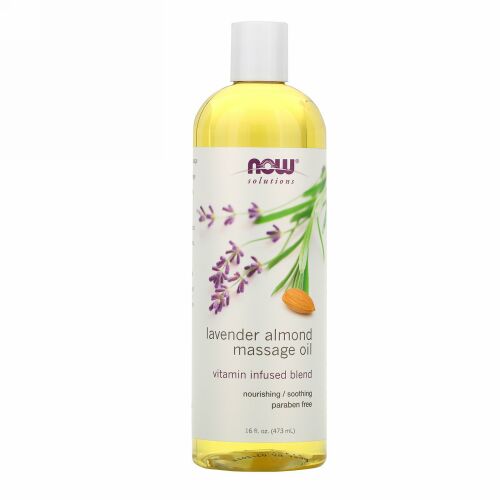 Now Foods, ソリューションズ, ラベンダー・アーモンド・マッサージオイル, 16 液量オンス(473 ml)