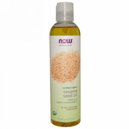 Now Foods, Now Solutions、セサミシードオイル、オーガニック、8 fl oz (237 ml)