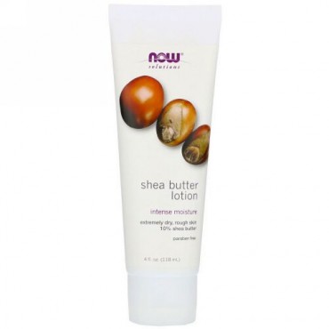 Now Foods, ソリューションズ、シアバター・ローション、4オンス (118ml)