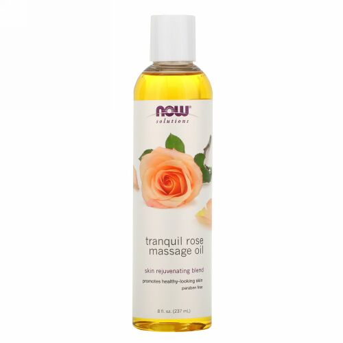 Now Foods, ソリューション, 穏やかなバラのマッサージ油（トランキル ローズマッサージオイル）, 8液量オンス (237 ml)