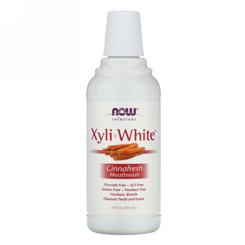 Now Foods, キシリホワイト口内洗浄液（XyliWhite Mouthwash）, Cinnafresh, 16液量オンス（473 ml）