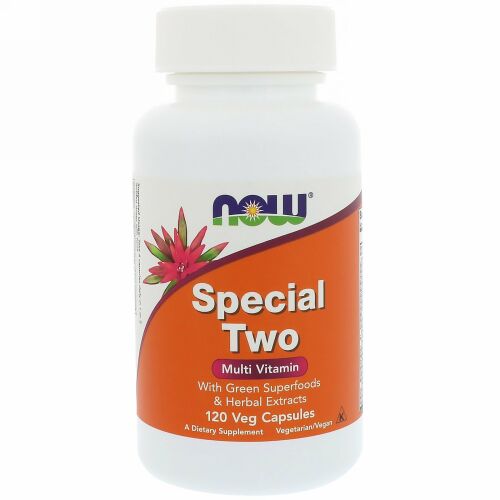 Now Foods, スペシャルツー、マルチビタミン、植物性カプセル120粒
