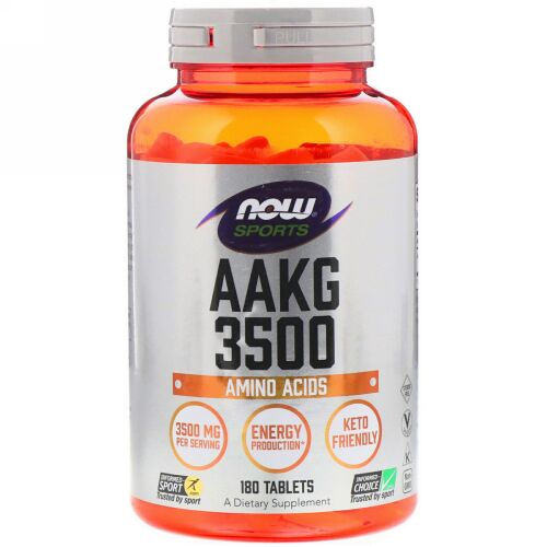 Now Foods, スポーツ、AAKG3500、アミノ酸、180粒