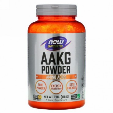 Now Foods, スポーツ、AAKGピュアパウダー、198g（7オンス）