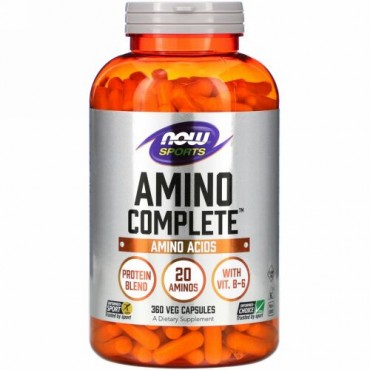 Now Foods, スポーツ、Amino-Complete（アミノコンプリート）、ベジカプセル360粒