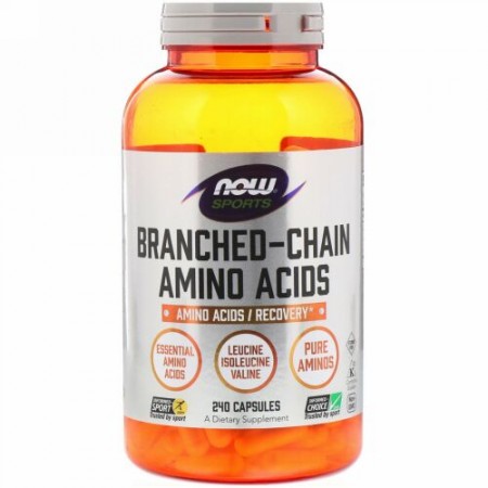 Now Foods, スポーツ、分岐鎖アミノ酸、カプセル240粒