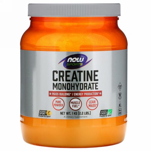 Now Foods, スポーツ、クレアチンモノハイドレート、1kg（2.2ポンド）