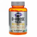 Now Foods, スポーツ、D-リボース、750 mg、植物性カプセル120粒