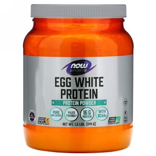 Now Foods, スポーツ、卵白プロテイン、プロテインパウダー、544g（1.2ポンド）