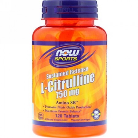 Now Foods, スポーツ、L-シトルリン、持続放出、750mg、120粒 (Discontinued Item)
