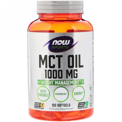 Now Foods, Sports, MCTオイル, 1000 mg, ソフトジェル150粒