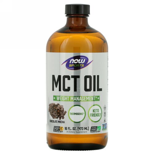 Now Foods, スポーツ、MCT オイル、チョコレートモカ、16 fl oz (473 ml)