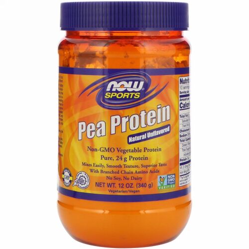 Now Foods, エンドウプロテイン、天然 香料無添加、12 oz (340 g)
