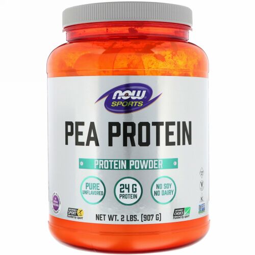 Now Foods, ピープロテイン, ナチュラル 味付け無し, 2 lbs (907 g)
