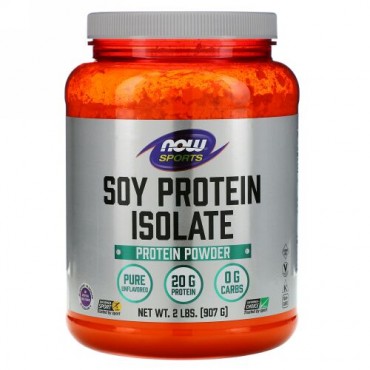 Now Foods, スポーツ、大豆たんぱく質分離、天然に無風味、2 lbs (907 g)