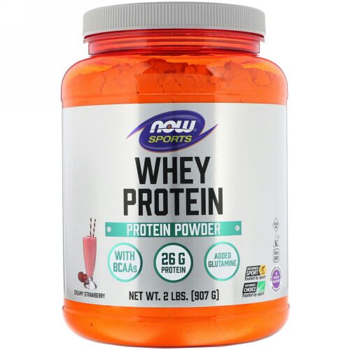 Now Foods, スポーツ、ホエイプロテイン、クリーミーストロベリー、907 g（2 lbs） (Discontinued Item)